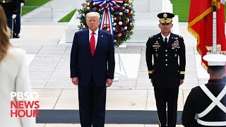 WATCH Trump visits Arlington National Cemetery for Veterans Day observance [upl. by Janus]