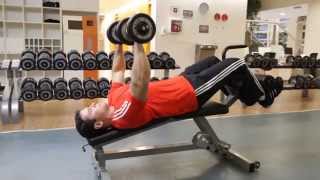 Decline Dumbbell Bench Press  Chest Exercise [upl. by Otrebla]