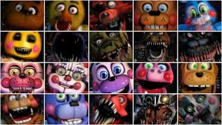 FNAF ULTIMATE CUSTOM NIGHT ALL JUMPSCARES [upl. by Wittie]