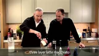 aerolatte  milk frother makes three layer caffè latte macchiato [upl. by Ottilie]