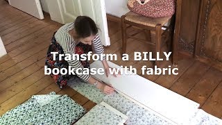 Home visit transform a BILLY bookcase using fabric [upl. by Tristis]