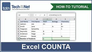 How to use the COUNTA function in Excel [upl. by Eemla]