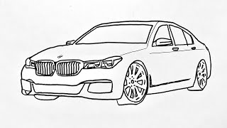 How To Draw Bmw Car Step By Step  Araba Çizimi Bmw [upl. by Nytsua]