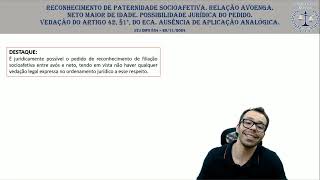 STJ INFO 834 paternidade socioafetiva e adoção [upl. by Schug]