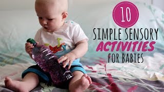 10 Simple Sensory Activities for Babies  DIY Baby Entertainment [upl. by Nanji490]