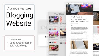 HOW TO CREATE A WORKING BLOGGING WEBSITE WITH PURE HTML CSS AND JS IN 2021TO COMPLETE TASK QUICKLY [upl. by Ennahs855]