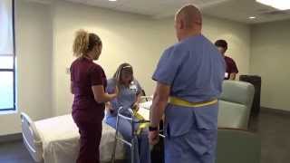 Physical Therapy Transfer Training  How To Transfer From Wheelchair To Bed [upl. by Avril451]