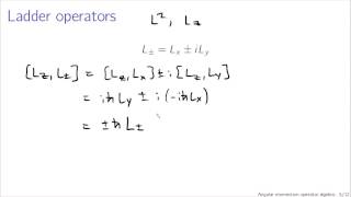 Angular momentum operator algebra [upl. by Adama]