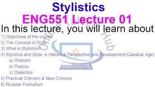 Stylistics  ENG551 Lecture 01 [upl. by Anelahs]