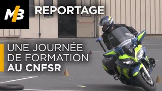 Une journée de formation au pilotage moto avec les Gendarmes au CNFSR  Reportage [upl. by Adniles890]