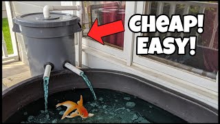 DIY Pond Filter Made EASY From Trash Can [upl. by Orlantha99]