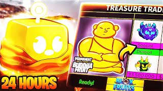 Trading PERMANENT BUDDHA For 24 Hours Blox Fruits [upl. by Edrahc]