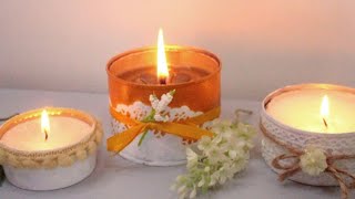 CÓMO HACER VELAS en LATAS 🕯🕯🕯 VELA INFINITA 💕 DECORACIÓN para tu CASA 🌼 Artesanato ♻ Arte en casa [upl. by Merralee]