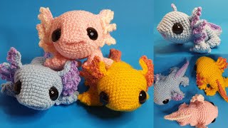 KMI 2 How to crochet an axolotl amigurumi  super cute [upl. by Desiri88]