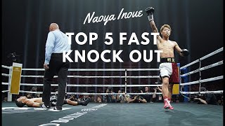 Top 5 Match Fastest Boxing Knockouts of Naoya Inoue 2019 [upl. by Masterson]