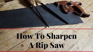 How to Sharpen A Ripsaw Pannel Hand Saw [upl. by Gazzo]