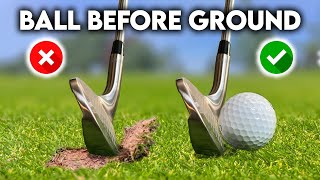 How to Hit Golf Ball First Then the Ground PERFECT contact every time [upl. by Elleahcim]