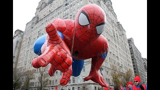 Macys Parade Balloons SpiderMan Version 1 amp 2 [upl. by Aitropal]