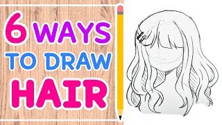 ☆ HOW TO DRAW 6 HAIRSTYLES  Easy Tutorial ☆ [upl. by Uyr]