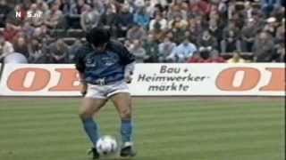 Diego Maradona Warm Up Semi final UEFA Cup 1989 [upl. by Anivram]