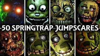 50 SPRINGTRAP JUMPSCARES  FNAF amp Fangame [upl. by Hallimaj]