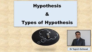 Hypothesis and Types of Hypothesis [upl. by Nylac]