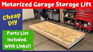 Motorized Garage Storage Lift Build [upl. by Eulaliah158]