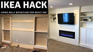 IKEA Billy Bookcase Hack  DIY BuiltIn Shelves [upl. by Hak968]