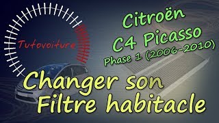 Changer son filtre habitacle  Citroën C4 Picasso [upl. by Iah]