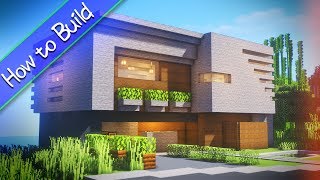 OSHACRA Part73 How to build Modern House Stoneおしゃクラ！ 石のモダンハウス（Minecraft） [upl. by Nets208]