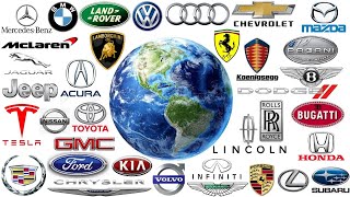 Auto Logos of the World  Drawn by Simple Easy Art [upl. by Annaiviv]