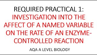 REQUIRED PRACTICAL 1 AS  AQA A LEVEL BIOLOGY [upl. by Service]