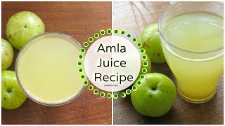 Amla Juice Recipe  How To Make Amla Juice At Home  Indian Gooseberry Juice [upl. by Frye]