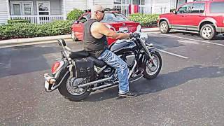 2009 Suzuki Boulevard C50 with stock vs Cobra exhaust comparison [upl. by Shrier652]