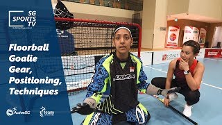 Floorball101 Floorball goalie gear positioning and goalkeeper techniques [upl. by Adnylam30]