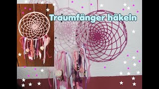 TRAUMFÄNGER häkeln Häkelanleitung by Carolines Welt Dreamcatcher [upl. by Ahseem807]