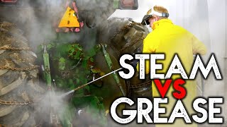 INDUSTRIAL STEAM CLEANER  How to Steam Clean Grease from Heavy Equipment [upl. by Asiilanna361]