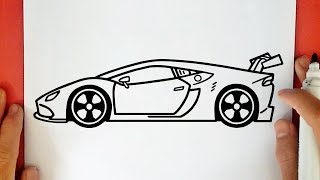 HOW TO DRAW A LAMBORGHINI CAR [upl. by Alaham513]