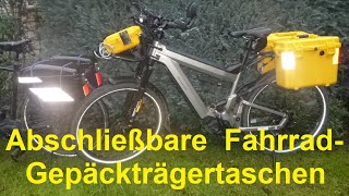 Abschließbare Fahrradtaschen bzw abschließbare Gepäckträgertaschen [upl. by Akemahs]