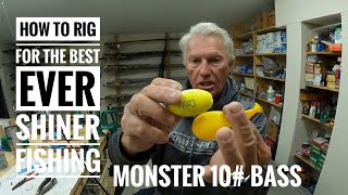 How to rig up the best shiner rig ever for monster bass [upl. by Enyallij]