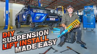 DIY LIFT KIT INSTALL SECRETS How to install a 4x4 lift kit at home in half a day [upl. by Cirederf]