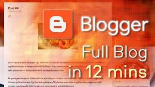 Blogger  Tutorial for Beginners in 12 MINUTES  FULL GUIDE [upl. by Acul]