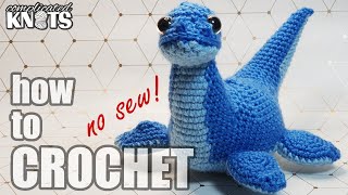 How to crochet a Loch Ness Monster  No Sewing required [upl. by Sharos]