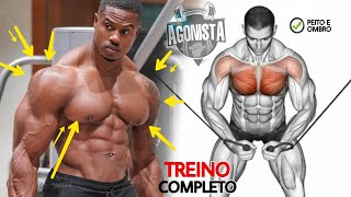 7 Exercícios Treino de Peito e Ombro Completo [upl. by Anauqed478]