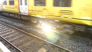 Merseyrail 507 009 making arcs at Birkdale station [upl. by Leugimsiul]