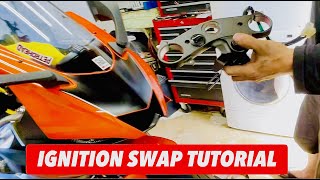 How To Replace Yamaha R6 Ignition Lock amp Key System StepbyStep Tutorial [upl. by Aihtebat458]