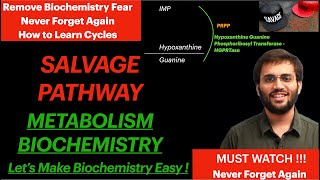 Salvage Pathway  Purine Synthesis Biochemistry Video [upl. by Siuoleoj]