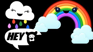 Hey Bear Sensory  Rainbow Summertime  High Contrast Animation with Fun Music [upl. by Joe]