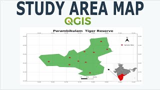 Prepare Study Area Map Easily QGIS [upl. by Ardek]