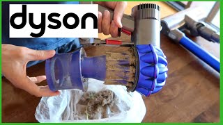 HOW TO CLEAN THE DYSON V6 VACUUM CLEANER  DEEP CLEANING THE DYSON CORDLESS VACUUM [upl. by Didi235]